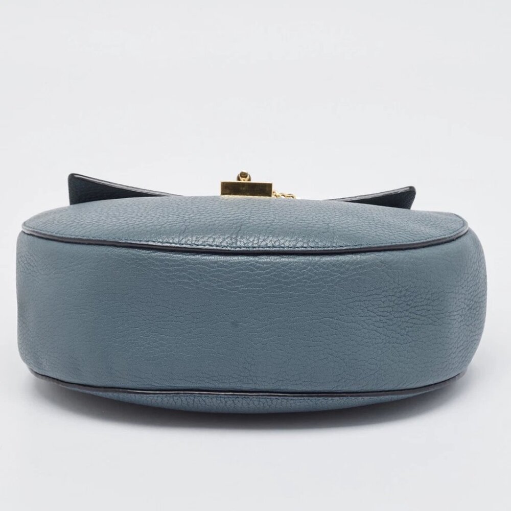 Chloe Blue Leather Medium Drew Shoulder Bag 436-050225 - Picture 4 of 9